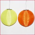 Solar LED Nylon Lantern Round