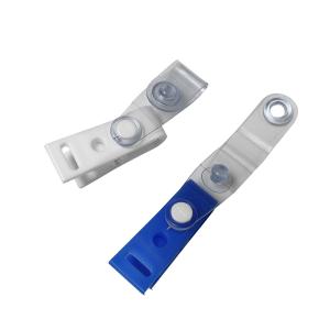 Quality Exclusive Blue White ID Badge Holder Clip Plastic Hanging Clip wholesale