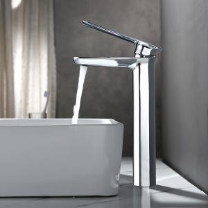 Quality Brass Vessel Single Hole Single Handle Basin Mixer Tap in Chrome wholesale