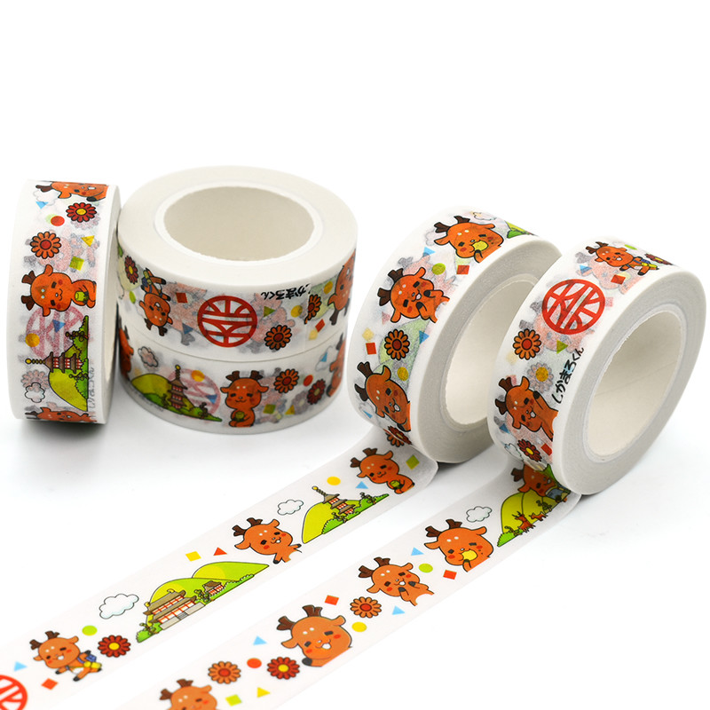 No Fading CMYK Kawaii Washi Paper Masking Tape Width 18mm