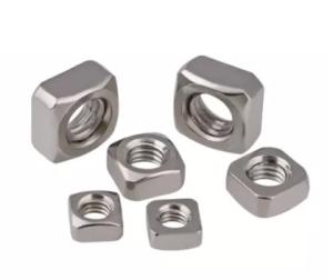 Quality Grade 4.8 Stainless Steel Square Nut M4 - M32 DIN557 Zinc Plate Surface wholesale