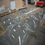 Transparent No Yellowing Small Plastic Dome , Flat Roof Dome Skylights For Homes