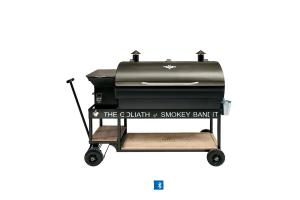 Quality Large Black Wood Pellet Barbecue Grills Steel Structure Restaurant Outdoor Use wholesale