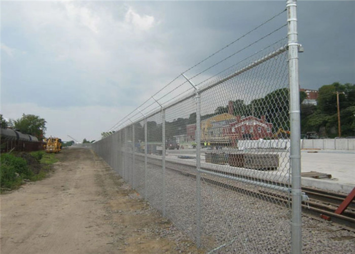Weaving 6ft Chain Link Mesh Fencing Galvanized Temporary Movable