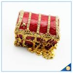 Shinny Gifts Gold Plated Handmade Purple And Red Jewelry Box Wholesales SCJ247