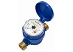 DN20 Thread Single Jet Water Meter , Brass Body Cold Water Flow Meter
