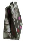 Colorful dots PP Woven Reusable Carrier Bags , Light Grey Nylon Tape Handle
