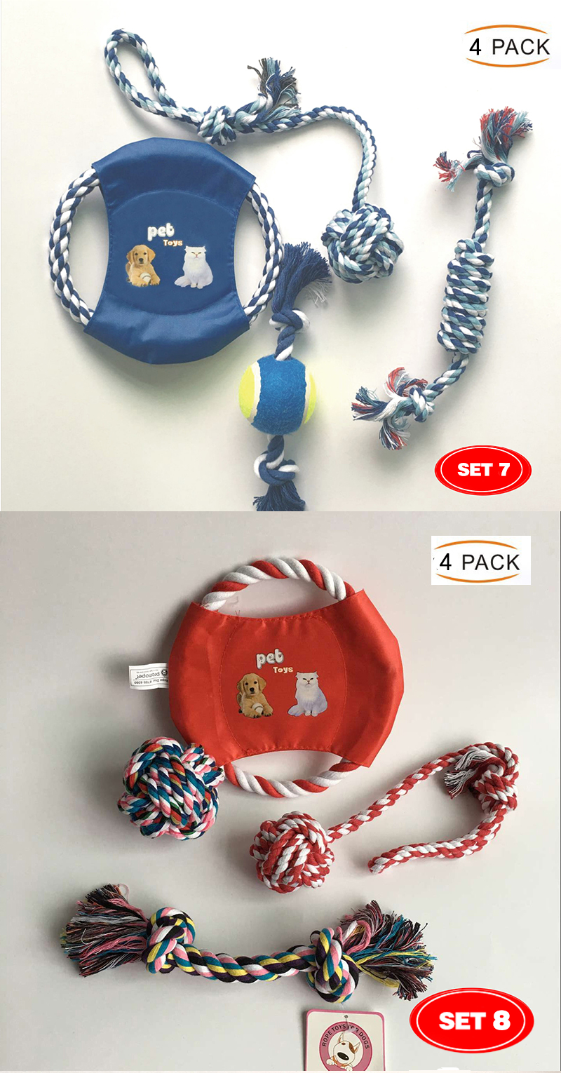 OEM ODM Cotton Indestructible Dog Rope Toys For Aggressive Chewers