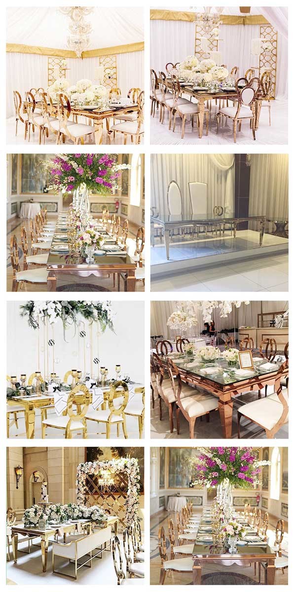 5 Foot 4 Foot Folding Banquet Table Chairs Wedding Stainless Steel