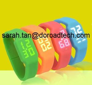 Quality Gift Silicone LED Watch USB Flash Drive, Fashion Silicone Bracelet USB Pendrive wholesale