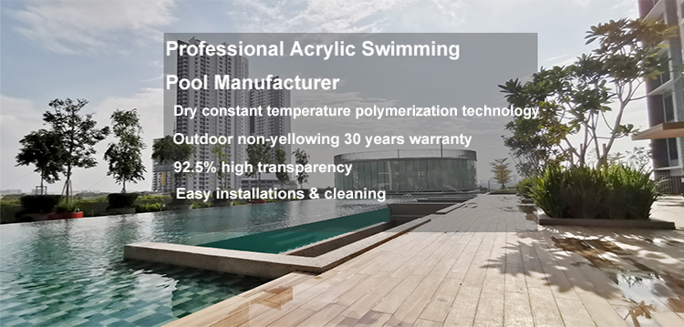 High Light Transmission Custom 50mm Acrylic Glass Sheet for Swimming Pool and Aquarium