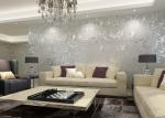 White Non - woven Removable European Style Wallpaper For Living Room