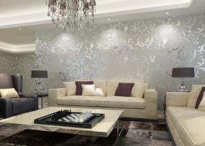 Quality White Non - woven Removable European Style Wallpaper For Living Room wholesale