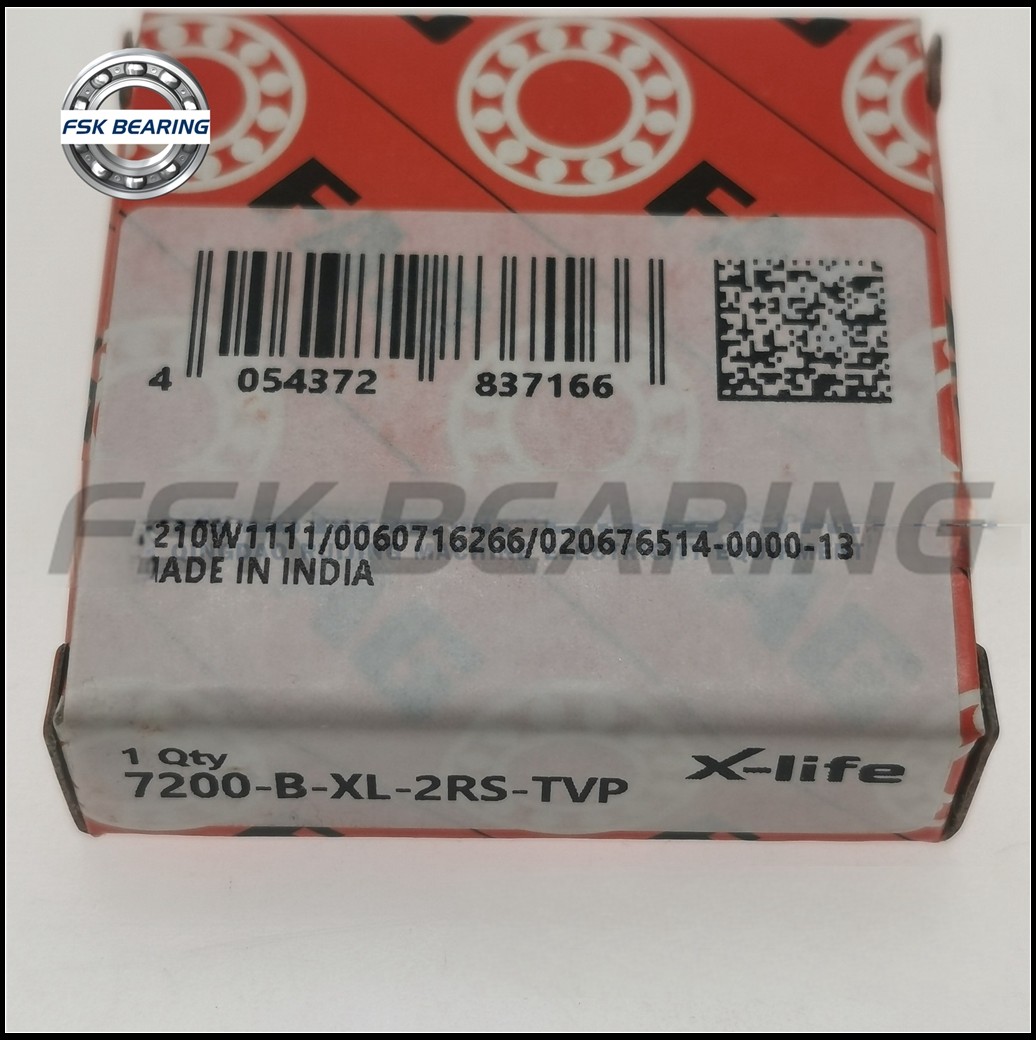 Both Sides Sealed 7200-B-XL-2RS-TVP 7200B Single Row Angular Contact Ball Bearing ID 10mm