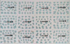 Quality Nail Art Stickers,Nail Art Decals, Water Slide Nail Stickers, (TJ01-12 blue silver) wholesale