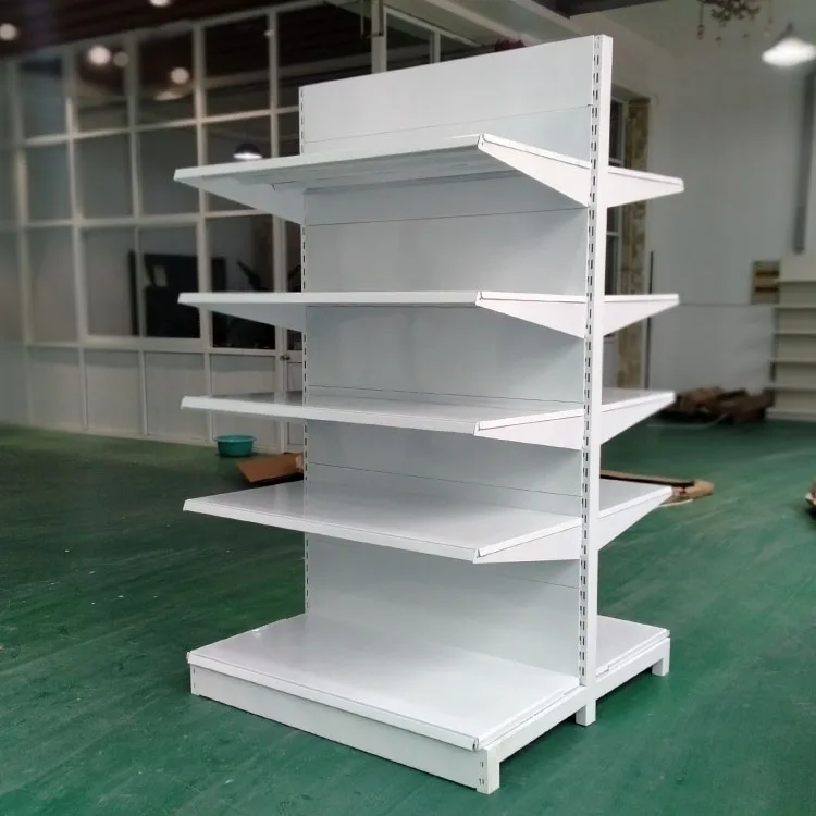Factory Custom Size Color logo commercial grocery supermarket shelf store guangzhou supermarket shelf