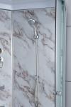 Bathroom White Quadrant Shower Enclosure Aluminum Frame