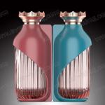 Customized Logo Round Spirits Glass Bottle Clear Empty 700ml