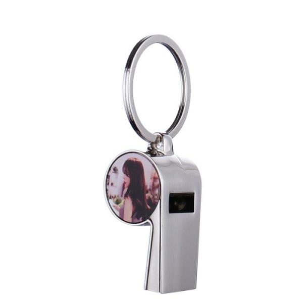 Creative DIY Gift Sublimation Whistle With Keychain For Sublimation Photos