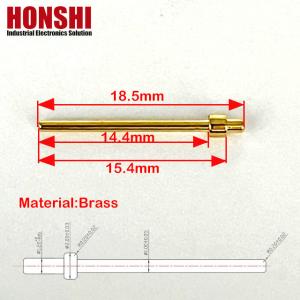 Quality Connector Machined Pins 2.0x18.5mm Gold Plated Terminal Pin Brass Contact Point Pin wholesale