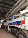 52m Actros 4141 Chassis Concrete Boom Truck , Concrete Construction Equipment