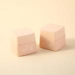 Glass Base Luxury Skincare Packaging Empty Trapezium Container 30g50g Pink Matt