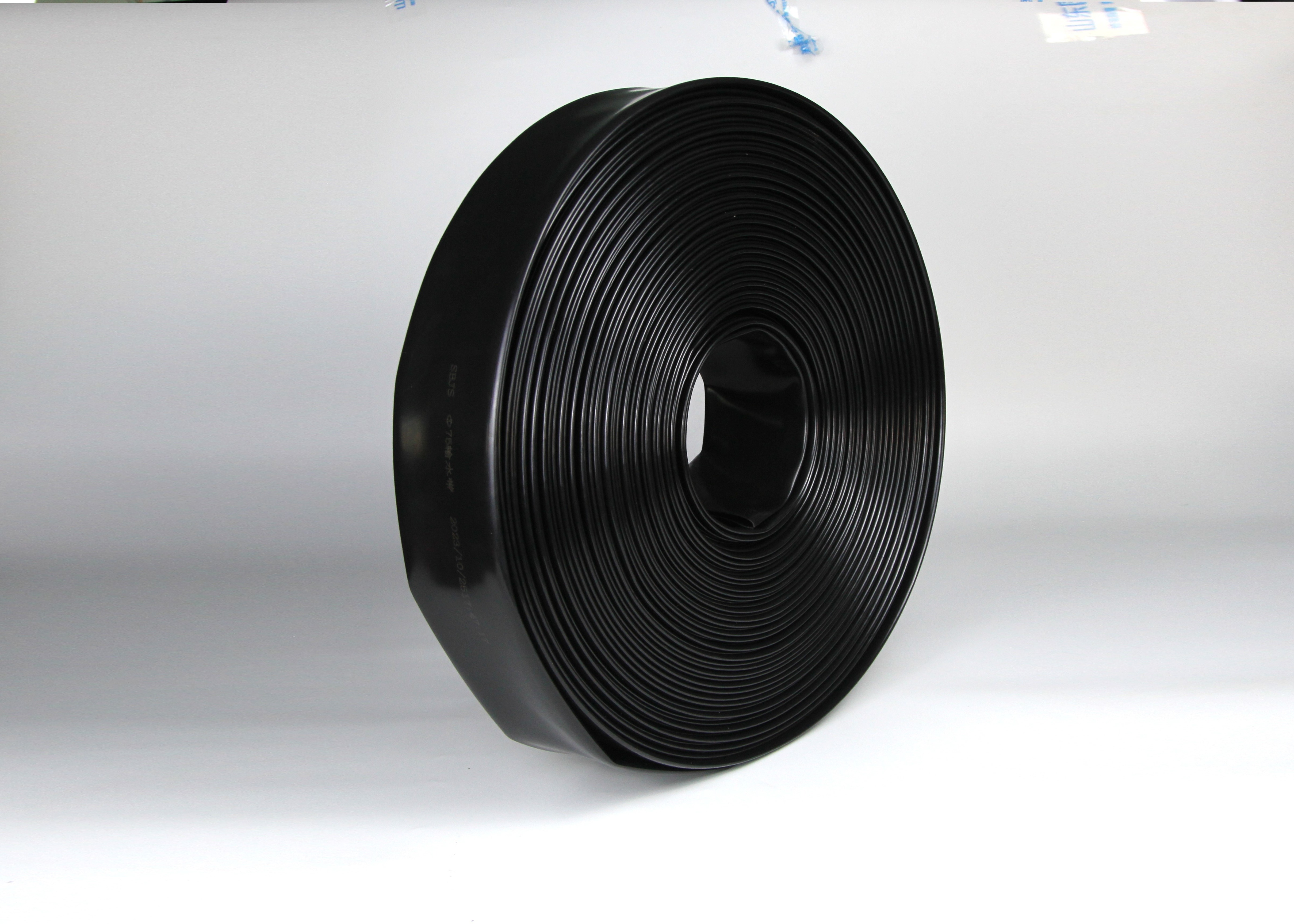 Compact Design Lay Flat Discharge Hose Polyethylene Black Chemical Resistant