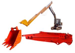 Quality 12M 10M Telescopic Digger Sliding Boom Arm , Q355B Excavator attachments wholesale