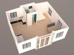 Mobile Living Flat Pack Container House For Portable Living In 20 Foot Container
