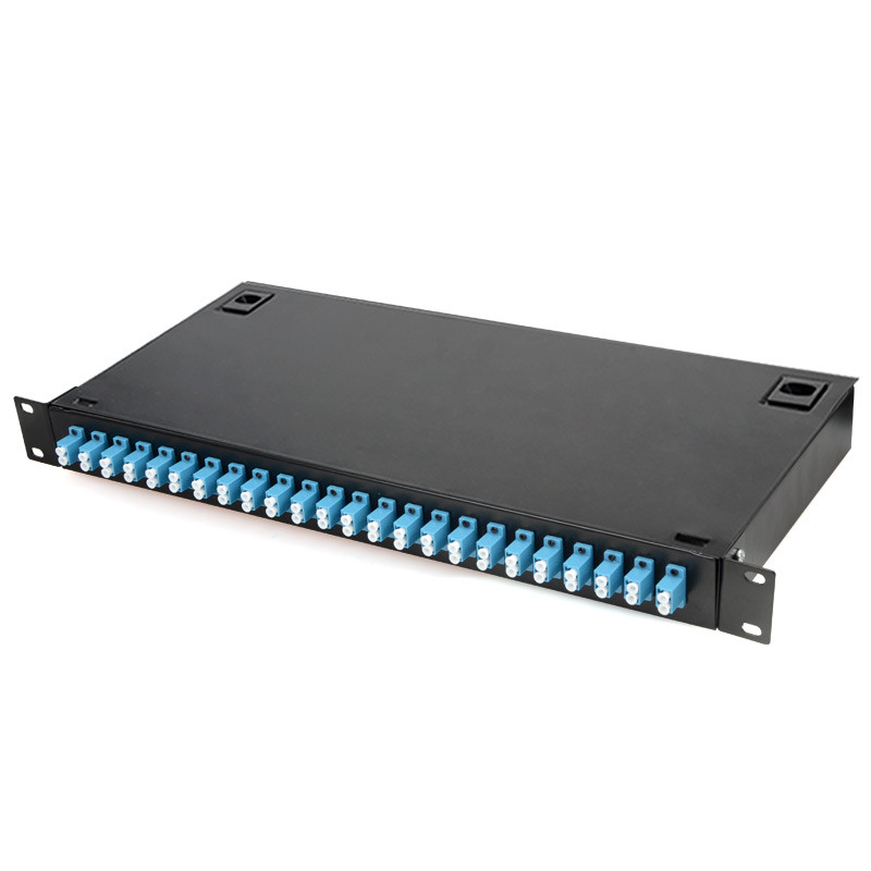 Rackmount Patch Panel Metal FTTH Wallmount Termination Box 24 LC Duplex Coupler
