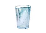 350ml Clouding Pink Coloured Glass Tealight Holders Pressed 110mm