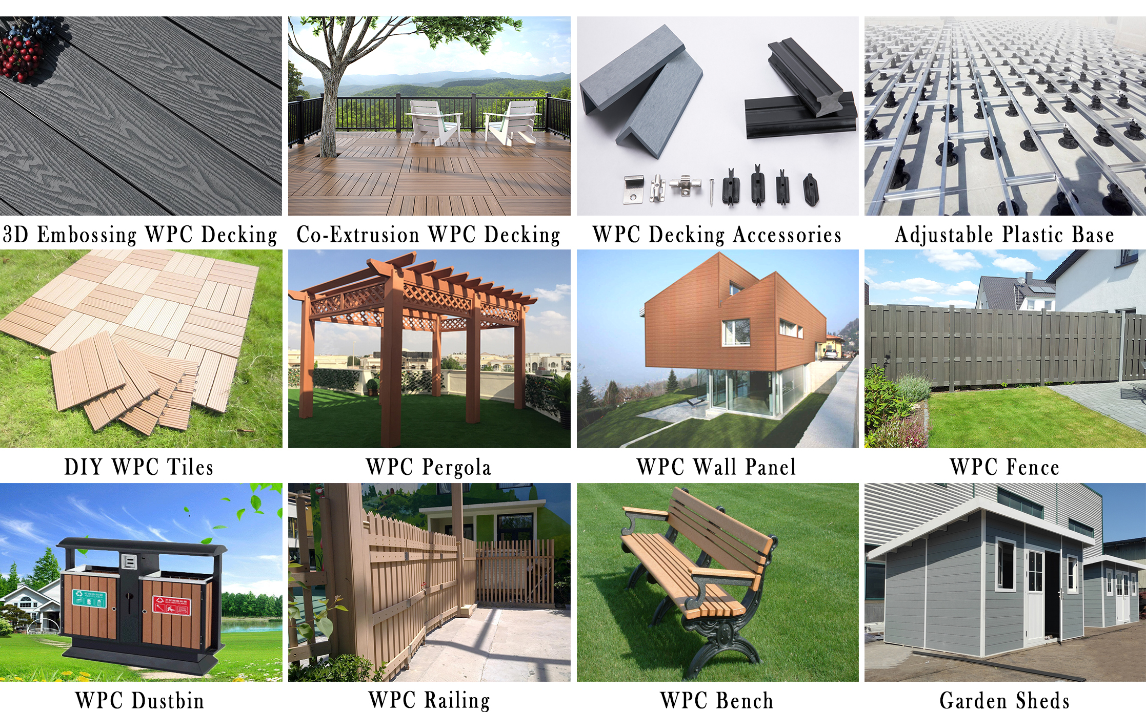 Best Solid Core Piso WPC PVC Patios Timber Smooth 3D Embossing Outdoor Composite Deck