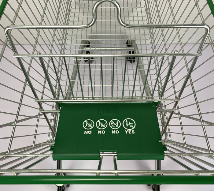Super Large 275L Grocery Shopping Trolley Q195 Steel Metal Shopping Cart