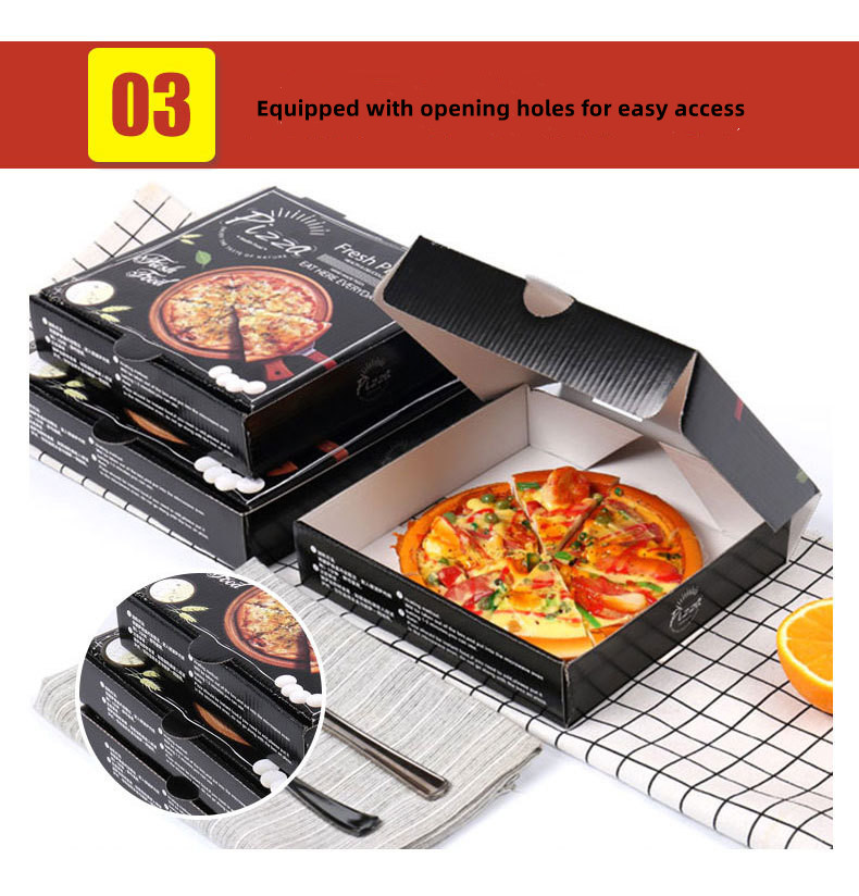 OEM Biodegradable Takeaway Pizza Boxes CMYK 4 Color Offest Printing