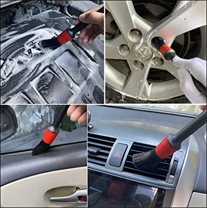 7pcs 610g Car Cleaning Brush Set For Auto Car Wheel Seat Tires Dirty Romoves