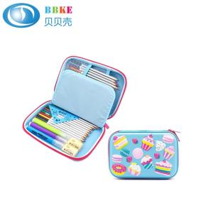 Quality Custom Cartoon Colorful Lovely Portable Hard EVA Pencil Case For School Kids wholesale