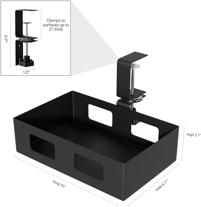 Organize Your Workstation with Cable Management Tray and Under Desk Swivel Organizer