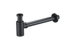 Matt Black Siphon Bathroom OEM Lavatory Sink Drains For Wash Basin Zinc Bottle