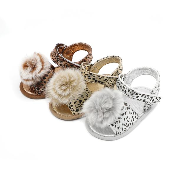 China Factory fashion PU Leather Leopard print 0-18 months infant anti-slip baby