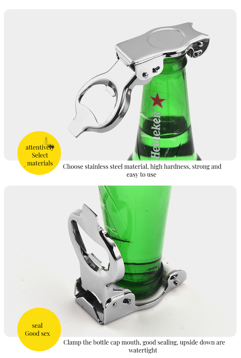 Custom Color Multifunction Stainless Steel Bottle Opener and Champagne Stopper Stocked