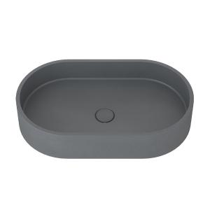 Quality Oval Shaped Concrete Wash Basin For Long Lasting Performance Blue Ashes Color wholesale