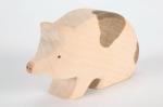 Carved Oak Beech Wooden Pig Toy Colourful Hand Eye Coordination Training