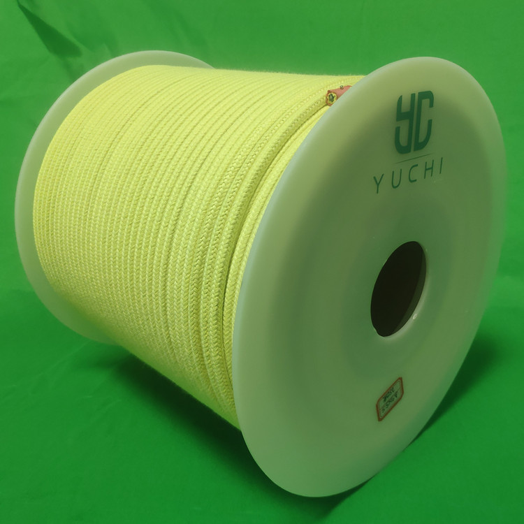 100% kevlar Braided aramid yarn ropes for glass tempering machine oven