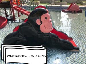 Quality Modern Kids Water Park Equipment Fiberglass Monkey Water Slide wholesale