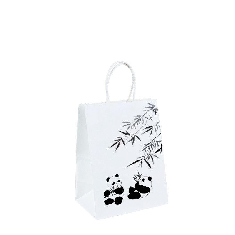 Uncoated Lining Kraft Paper Bags With Handles CMYK / Pantone 8 Color Flexo Printing