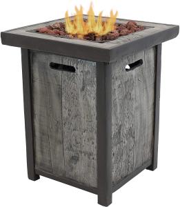 Quality Outdoor Propane 53.8 Pounds Gas Square Fire Pit For Patio Or Garden - 25 Inches Tall wholesale