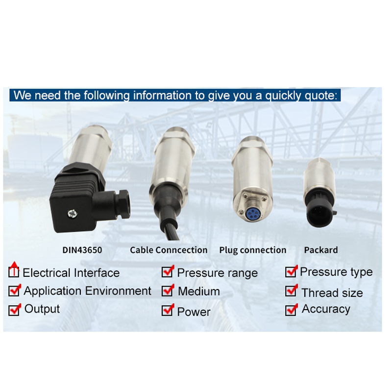 4-20mA Pressure Sensor Hydraulic Oil Pressure Transducer 0.5-4.5V