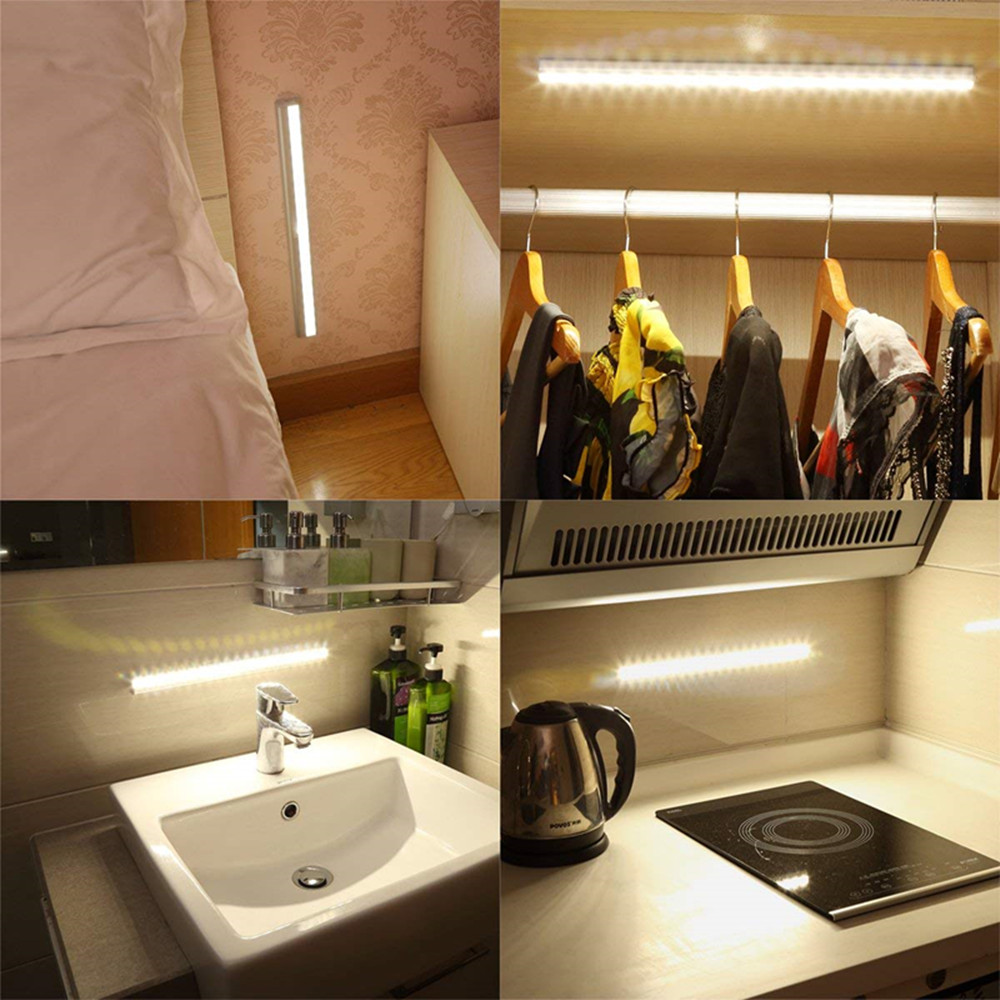 20 LED Under Cabinet Light Motion Sensor Rechargecable USB Night Light Closet Lamp Wardrobe Light for Indoor
