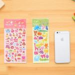 Custom Decorative Kids Cute Pvc Vinyl Cartoon 3d Eva Foam Puffy Stickers For