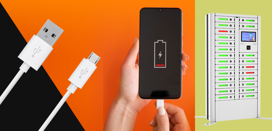 USB Digital Electronic Box Smart Secure Cell Phone Charging Station Locker